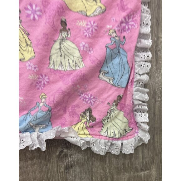 Vintage 90s Disney Princes Pink Fleece Throw Blanket For Toddler 50 x 40 - Picture 5 of 14